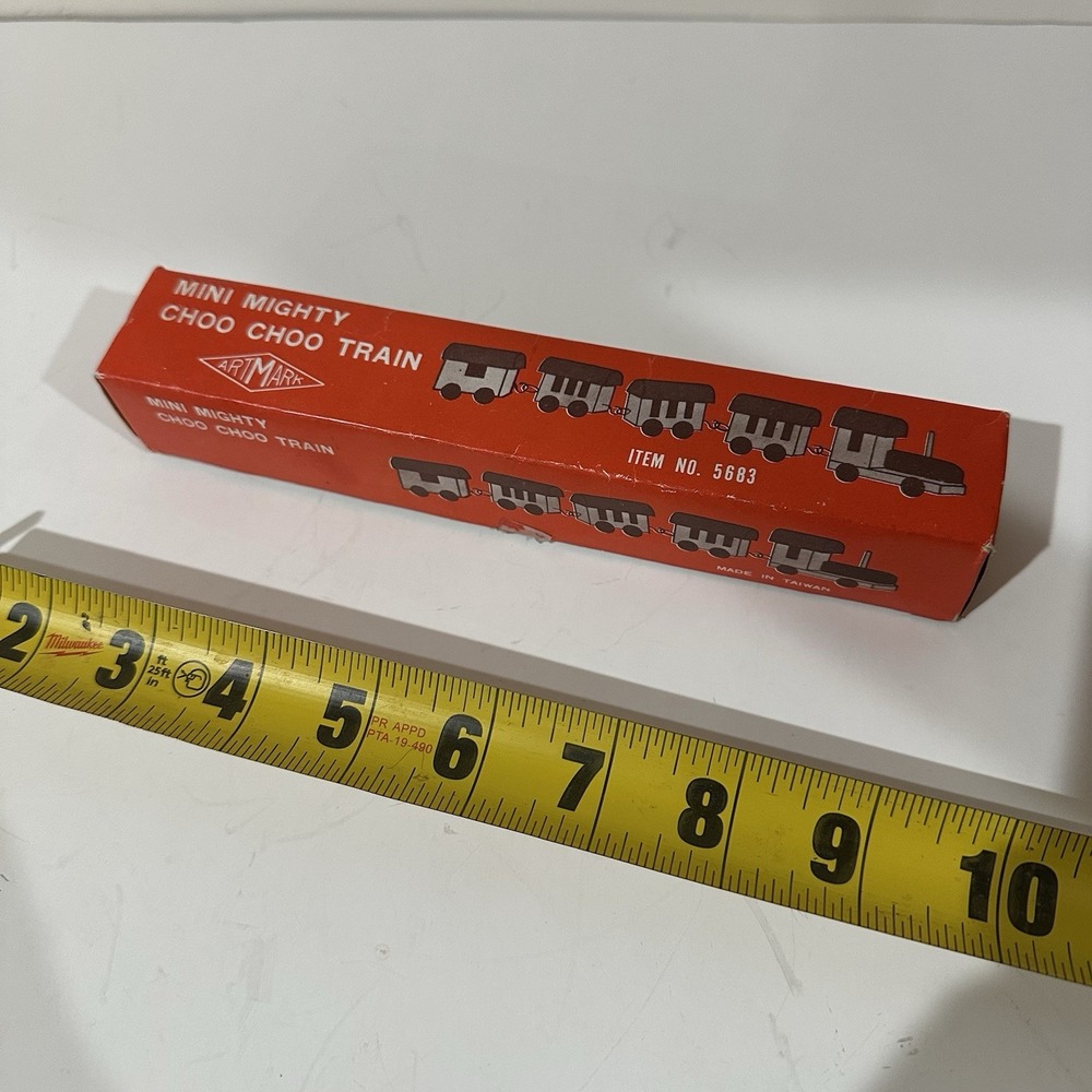 Mini Mighty Choo Choo Train ArtMark vintage w‎ box wooden
